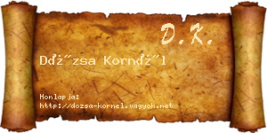 Dózsa Kornél névjegykártya