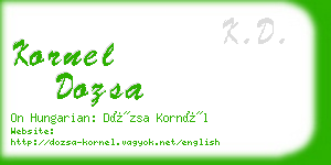 kornel dozsa business card